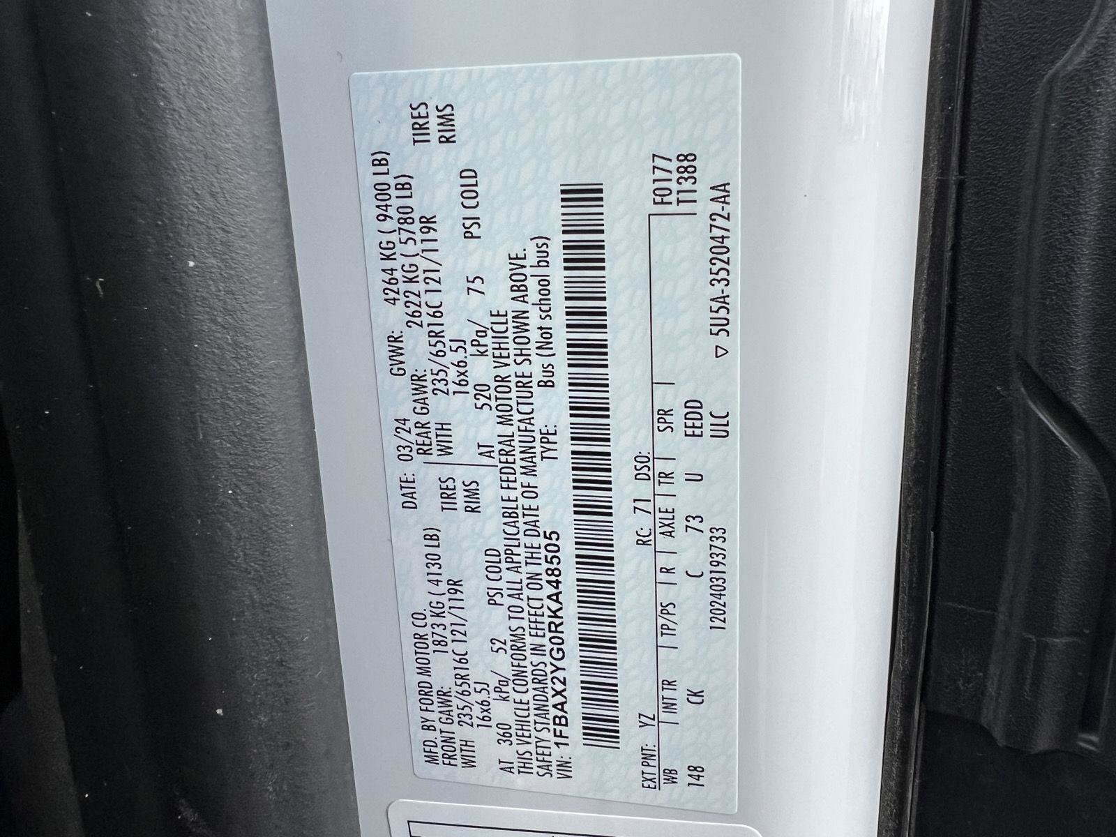 Used 2024 Ford Transit 350 XLT RWD image 45