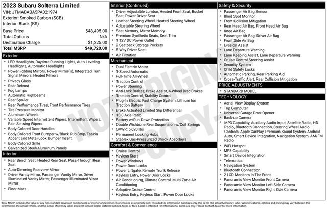 Used 2023 Subaru Solterra AWD image 15