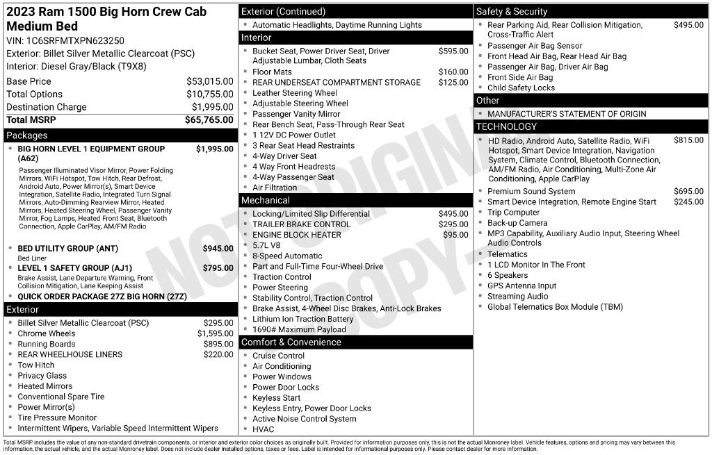 Certified 2023 RAM 1500 Big Horn AWD/4WD image 43