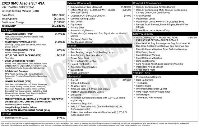 Used 2023 GMC Acadia SLT w/ Elevation Edition AWD/4WD image 14