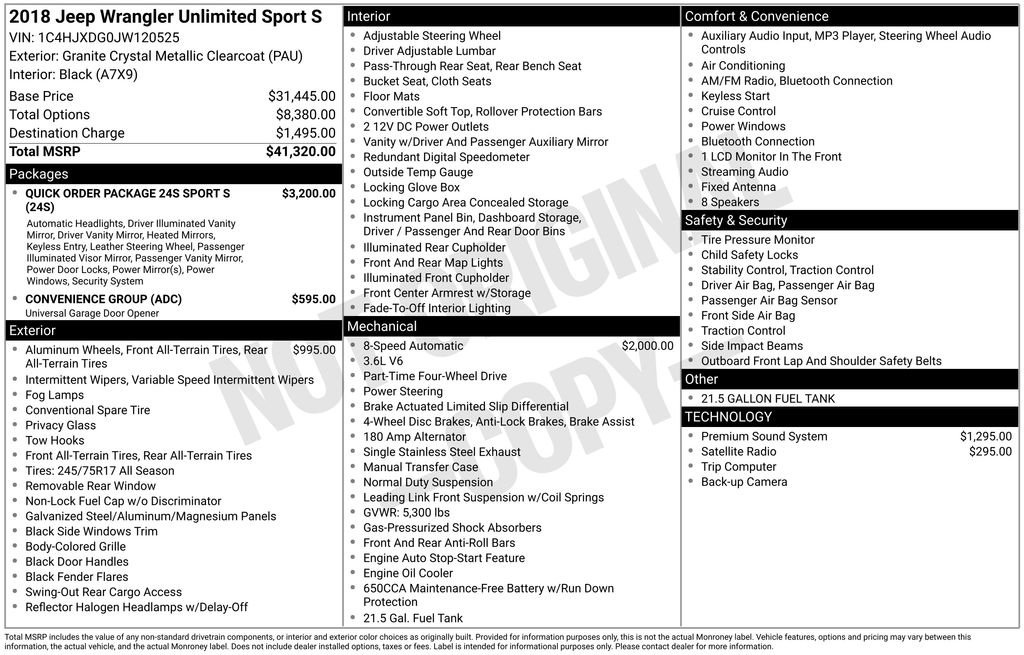 Used 2018 Jeep Wrangler Unlimited Sport S image 24