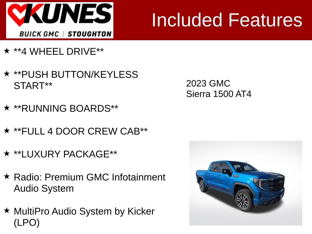 Used 2023 GMC Sierra 1500 AT4 w/ AT4 Premium Package image 3