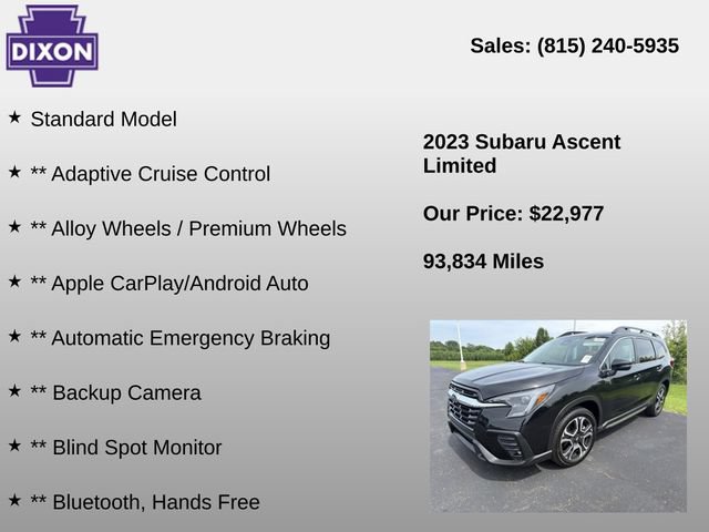 Used 2023 Subaru Ascent Limited AWD/4WD image 4