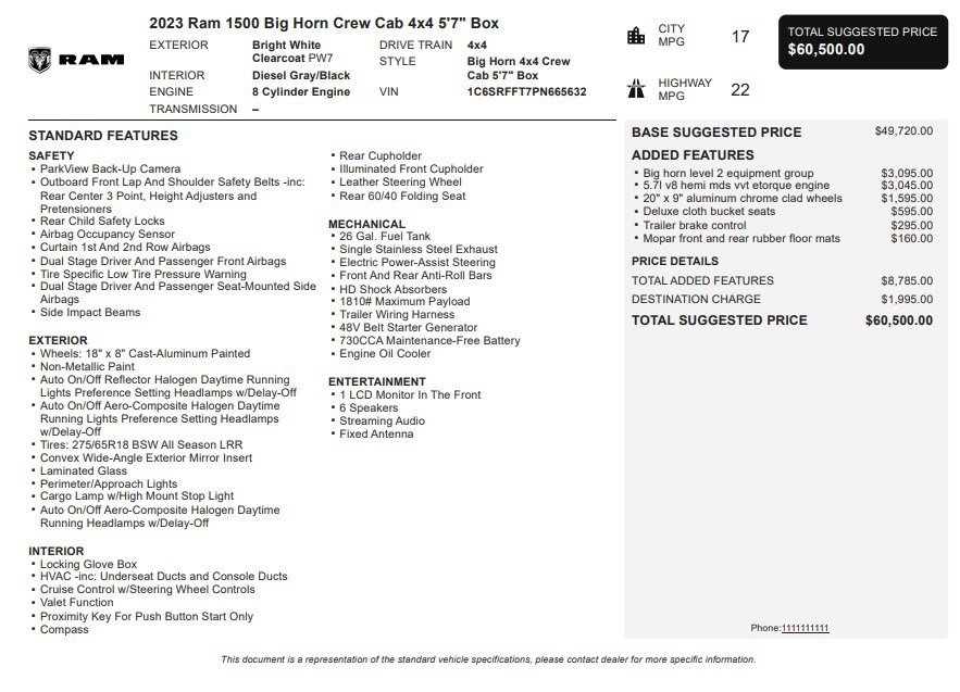 Used 2023 RAM 1500 Big Horn AWD/4WD image 34