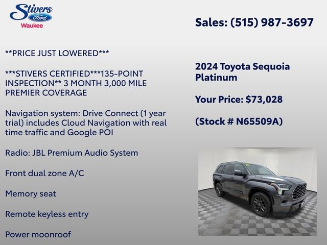 Used 2024 Toyota Sequoia Platinum AWD/4WD image 8