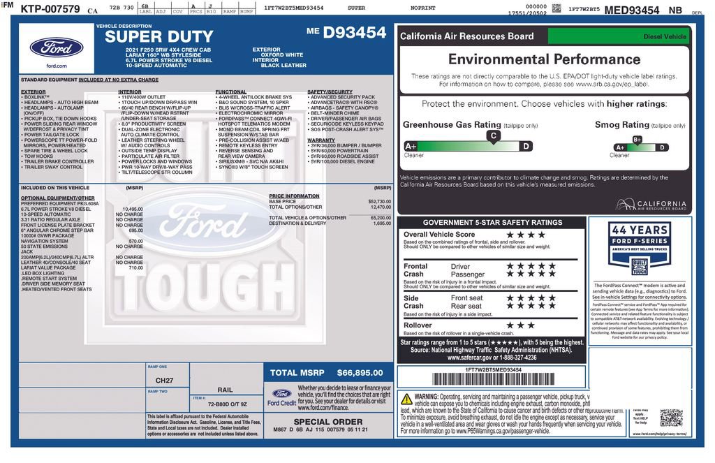 Used 2021 Ford F250 Lariat w/ Lariat Value Package AWD/4WD image 34