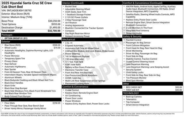 Certified 2025 Hyundai Santa Cruz SE AWD/4WD image 24