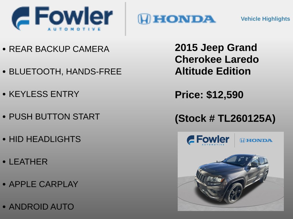 Used 2015 Jeep Grand Cherokee Altitude AWD/4WD image 4