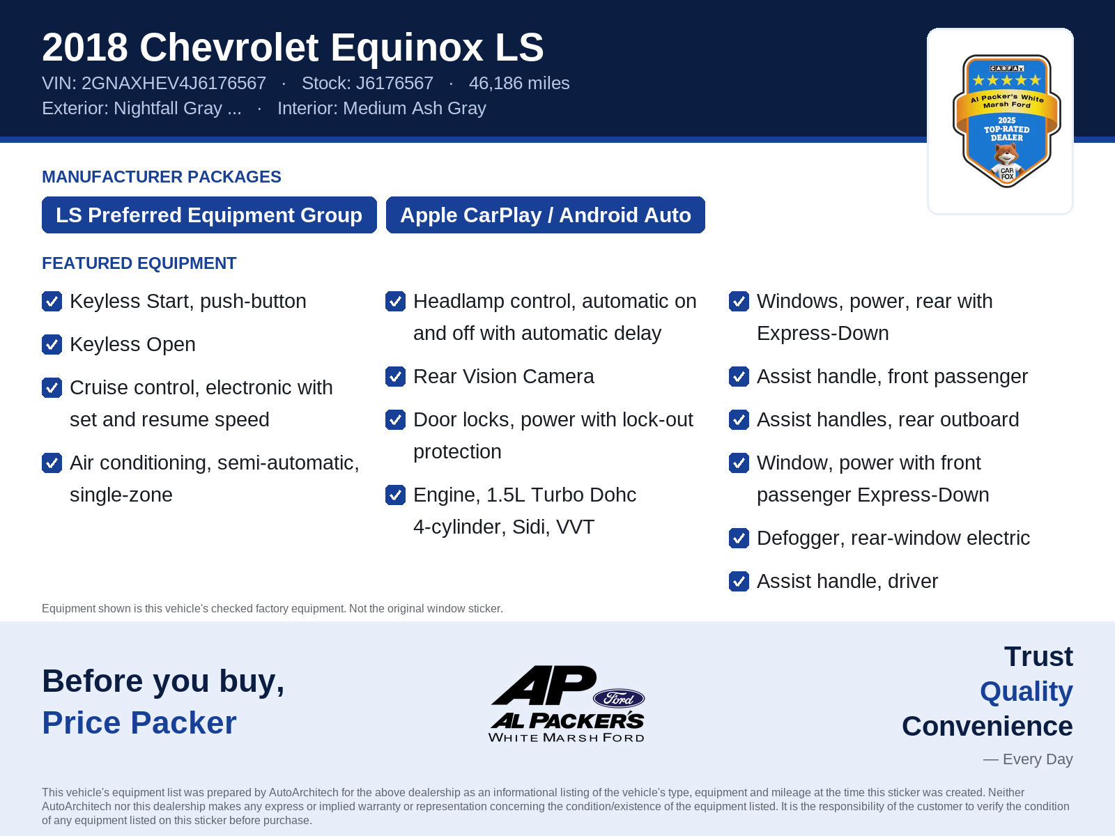 Used 2018 Chevrolet Equinox LS FWD image 10