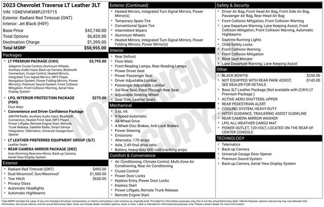 Used 2023 Chevrolet Traverse LT w/ LT Premium Package image 34