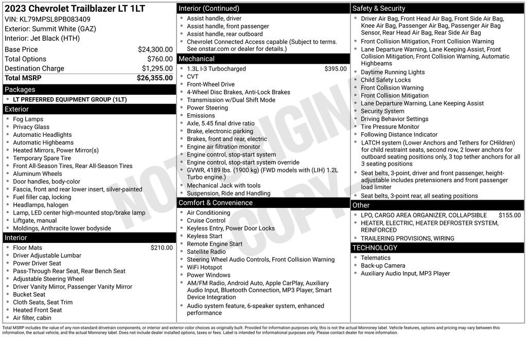 Certified 2023 Chevrolet TrailBlazer LT FWD image 32