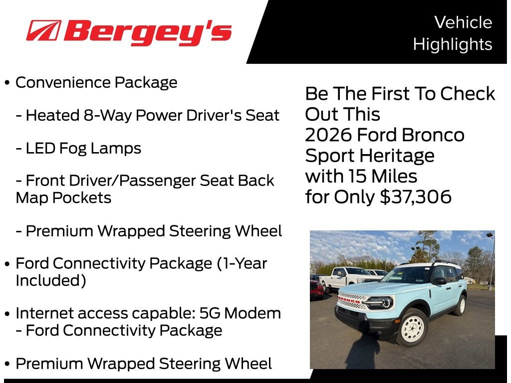 New 2026 Ford Bronco Sport Heritage w/ Convenience Package AWD/4WD image 5