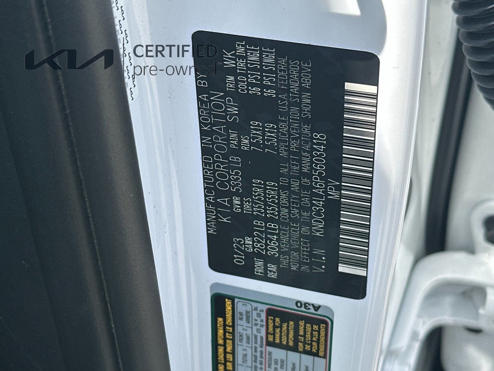 Certified 2023 Kia EV6 Wind w/ Wind Technology Package RWD image 30