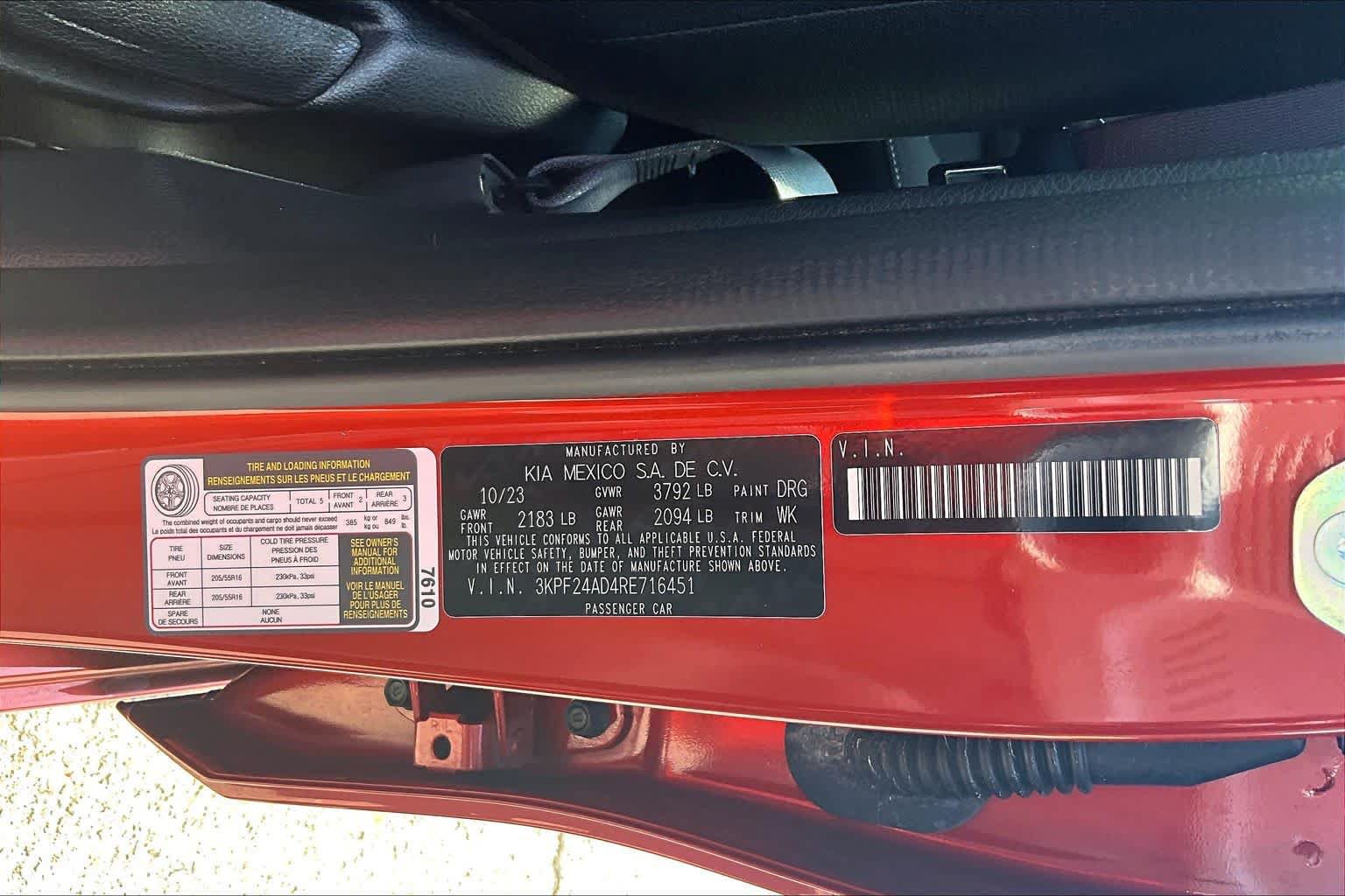 Used 2024 Kia Forte LXS w/ LXS Technology Package FWD image 35