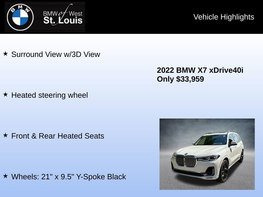 Used 2022 BMW X7 xDrive40i w/ Cold Weather Package image 23