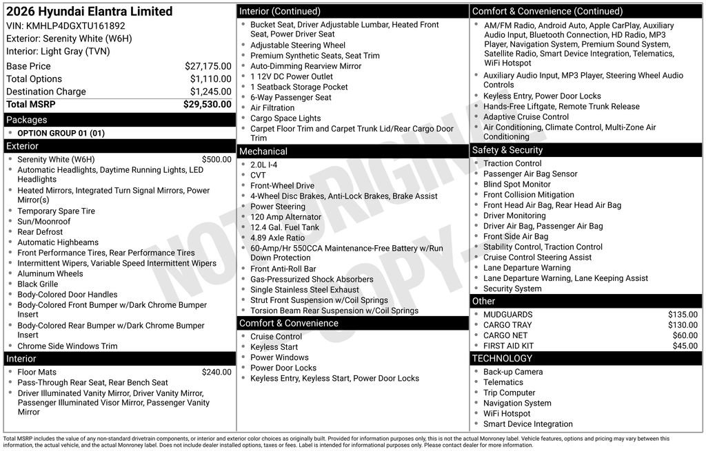 New 2026 Hyundai Elantra Limited image 6