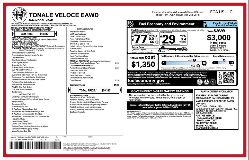 Used 2024 Alfa Romeo Tonale Veloce image 13