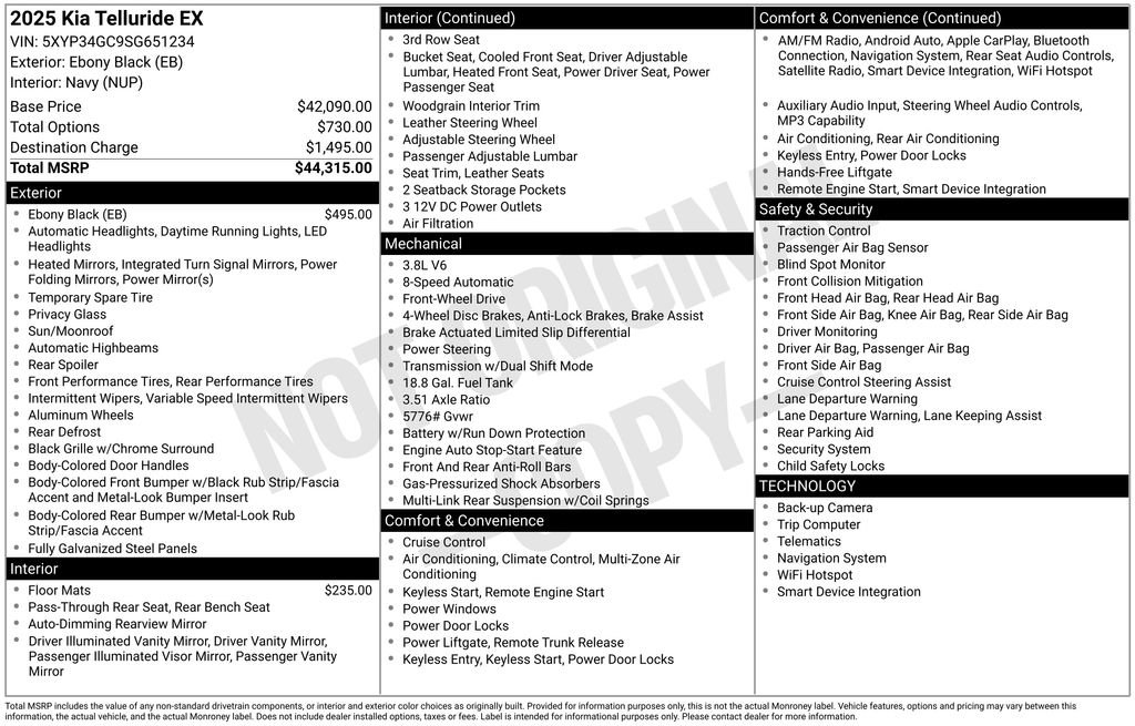 New 2025 Kia Telluride EX image 6