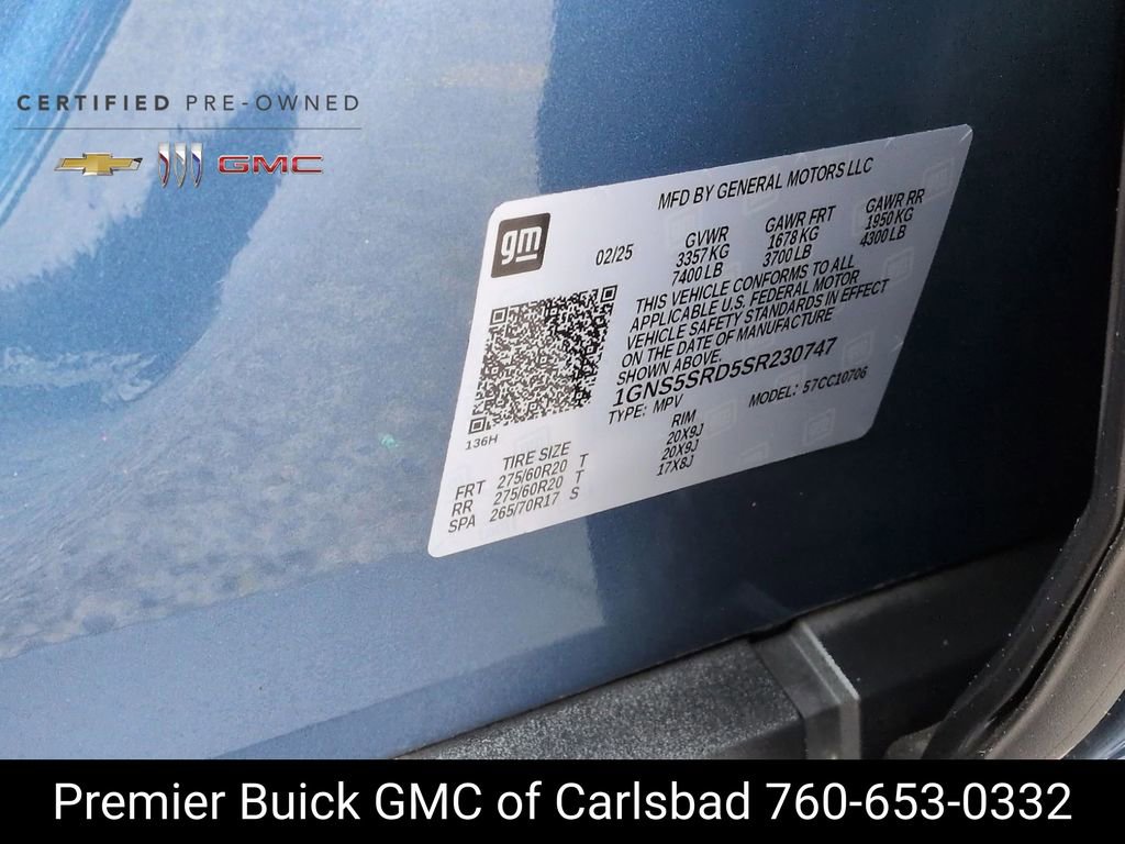 Certified 2025 Chevrolet Tahoe Premier RWD image 35