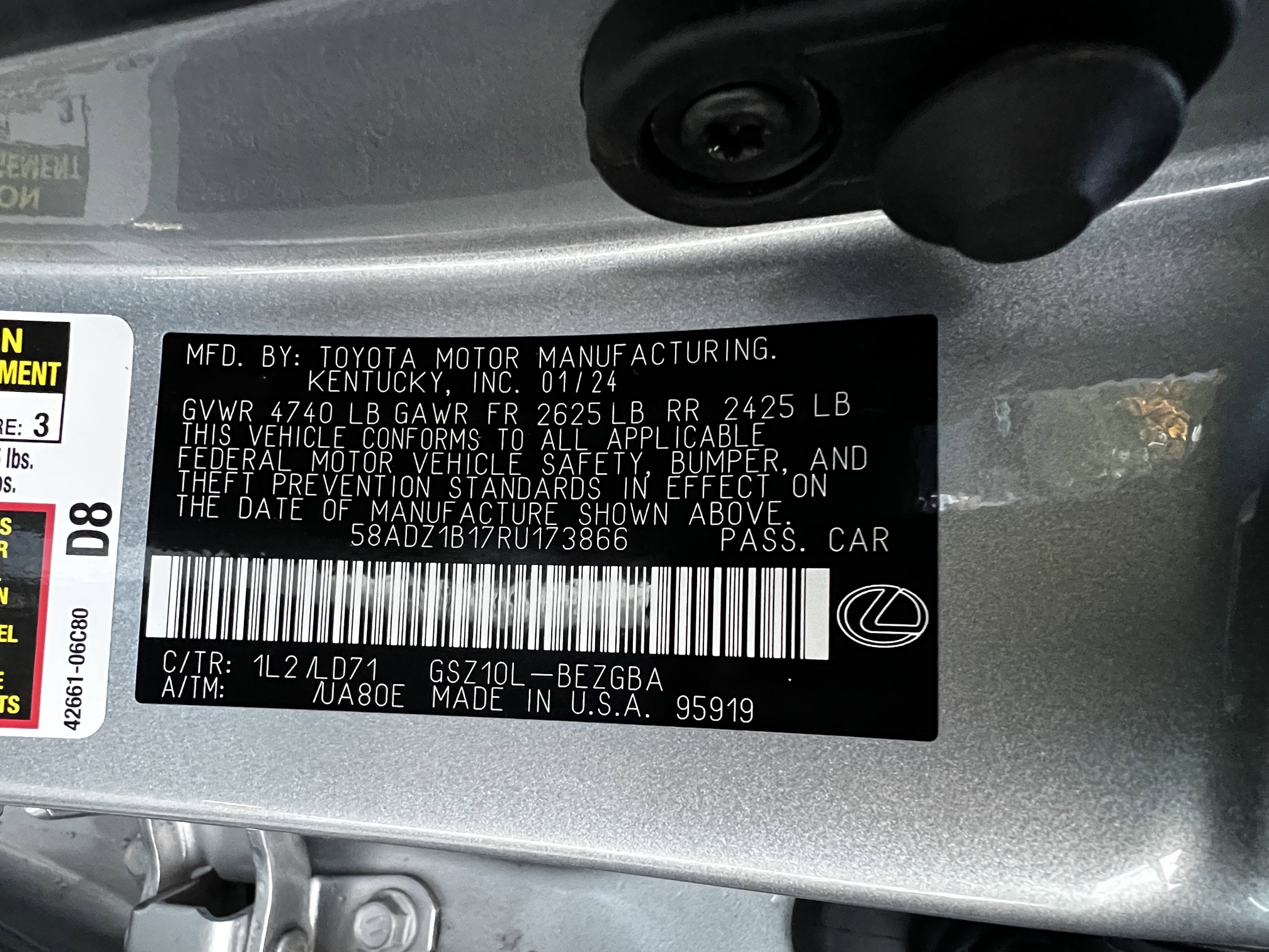 Used 2024 Lexus ES 350 w/ Premium Package image 50