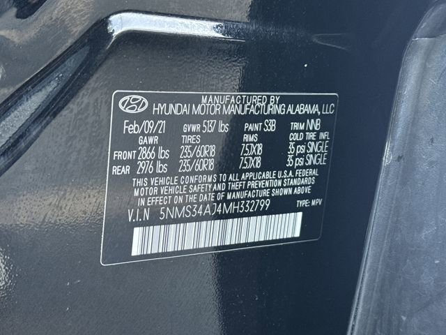 Used 2021 Hyundai Santa Fe SEL w/ Convenience + Premium Package FWD image 34