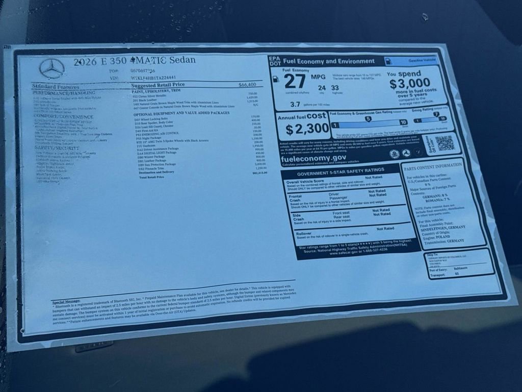 New 2026 Mercedes-Benz E 350 E 350 image 9