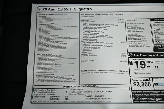 New 2026 Audi Q8 Premium Plus image 42