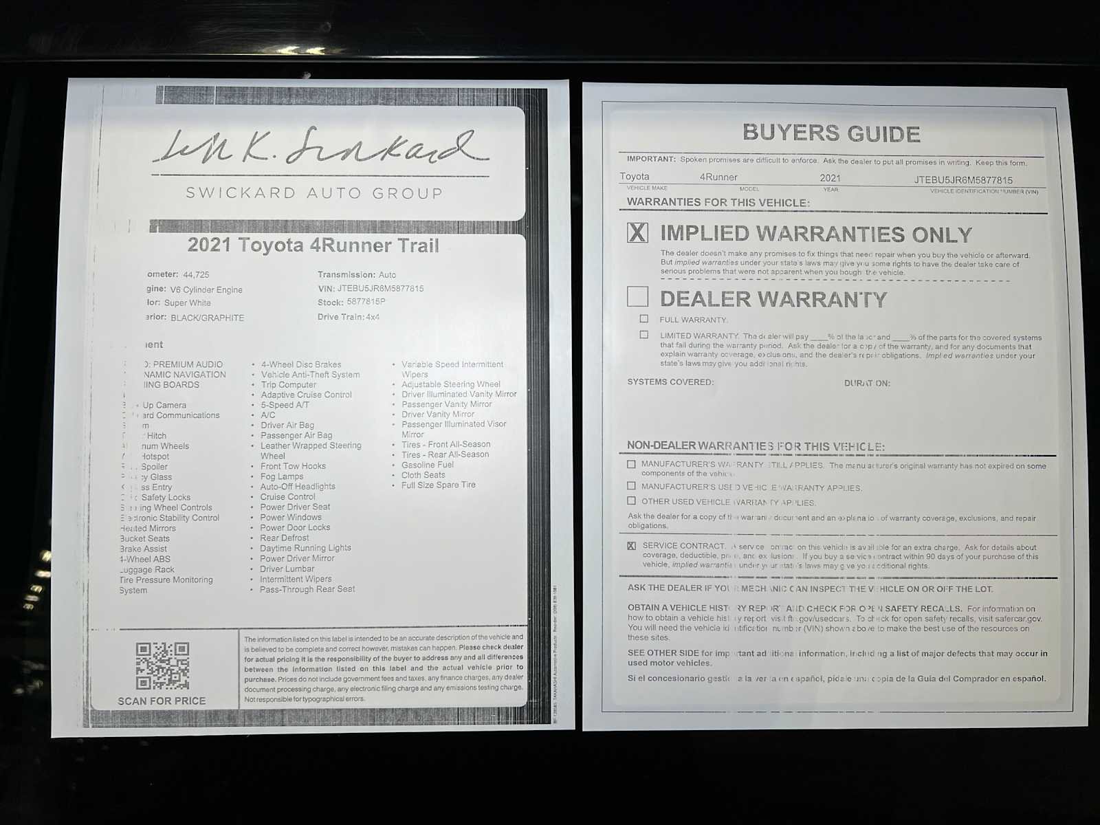 Used 2021 Toyota 4Runner Trail Special Edition image 36