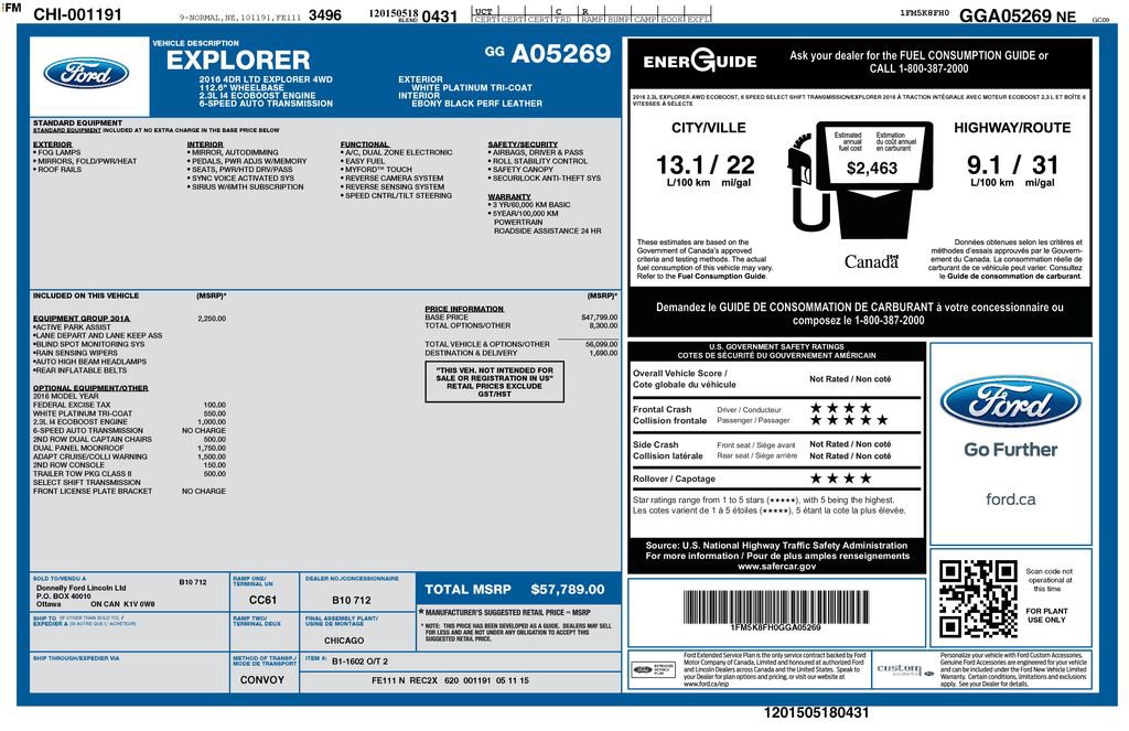 Used 2016 Ford Explorer Limited w/ Equipment Group 301A AWD/4WD image 42