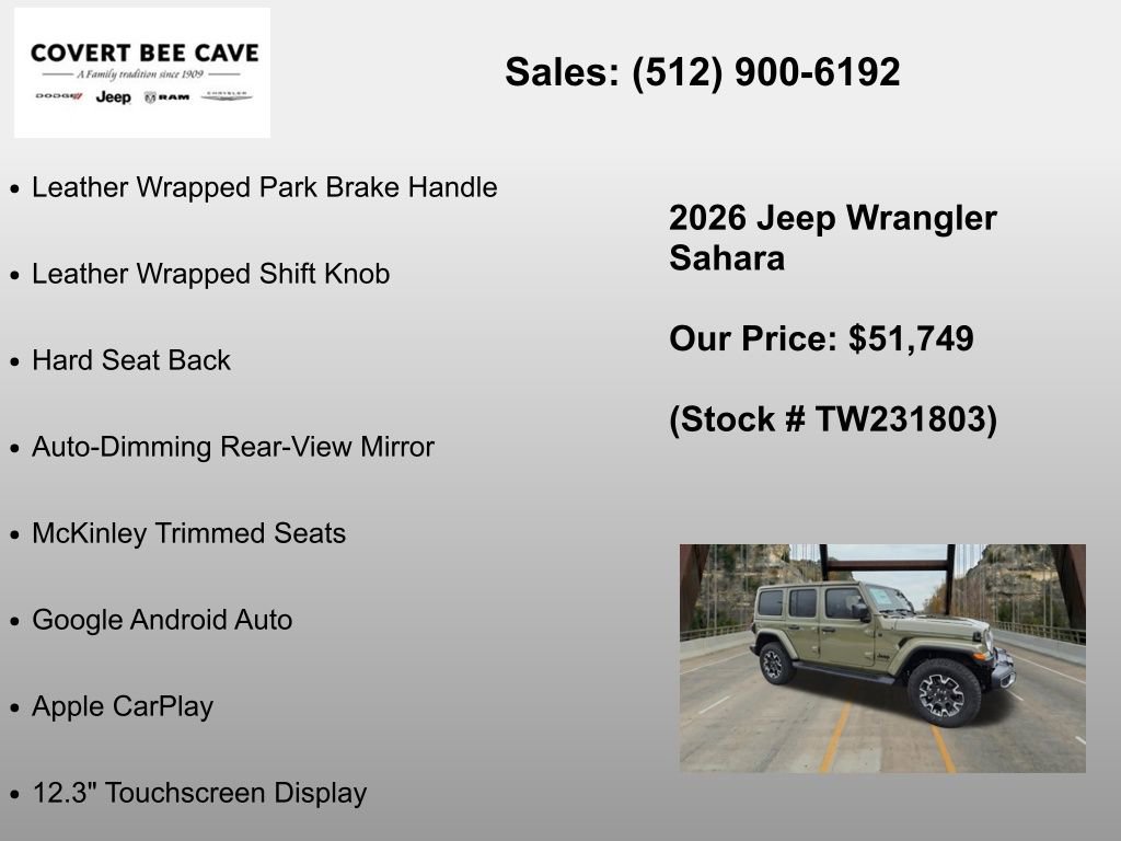 New 2026 Jeep Wrangler Unlimited Sahara AWD/4WD image 30