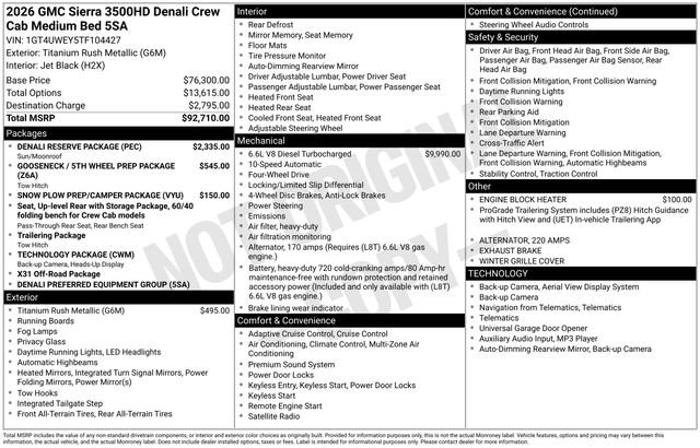 New 2026 GMC Sierra 3500 Denali w/ Denali Reserve Package image 9