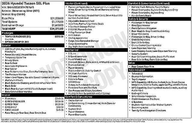 New 2026 Hyundai Tucson SEL Plus w/ Tow & Go Package FWD image 11