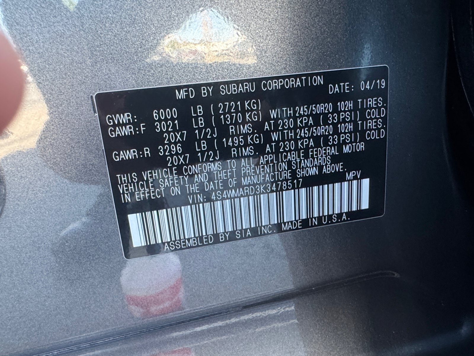 Used 2019 Subaru Ascent Touring w/ Popular Package #2A AWD/4WD image 16