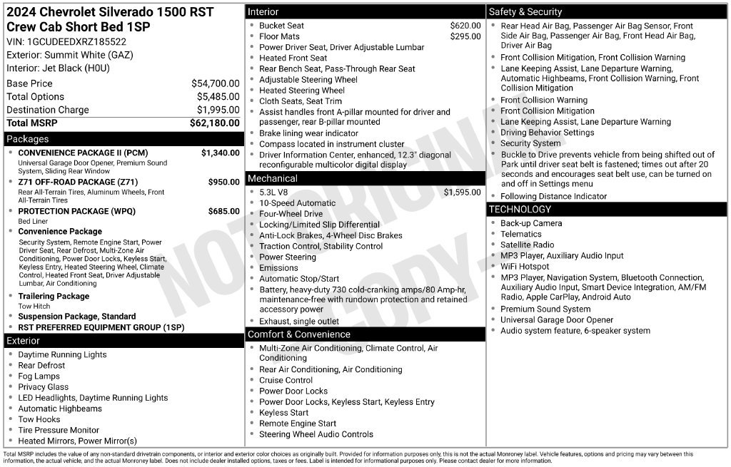 Used 2024 Chevrolet Silverado 1500 RST w/ Convenience Package II AWD/4WD image 15