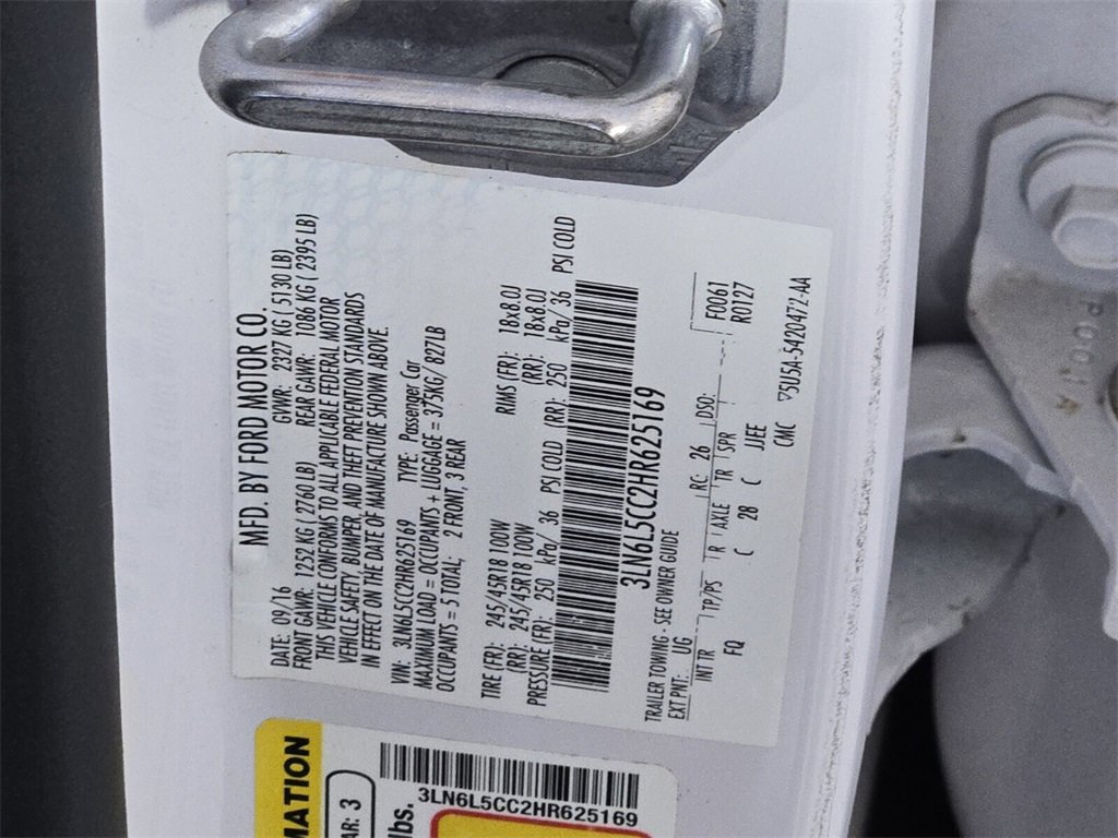 Used 2017 Lincoln MKZ Select w/ Select Plus Package image 17