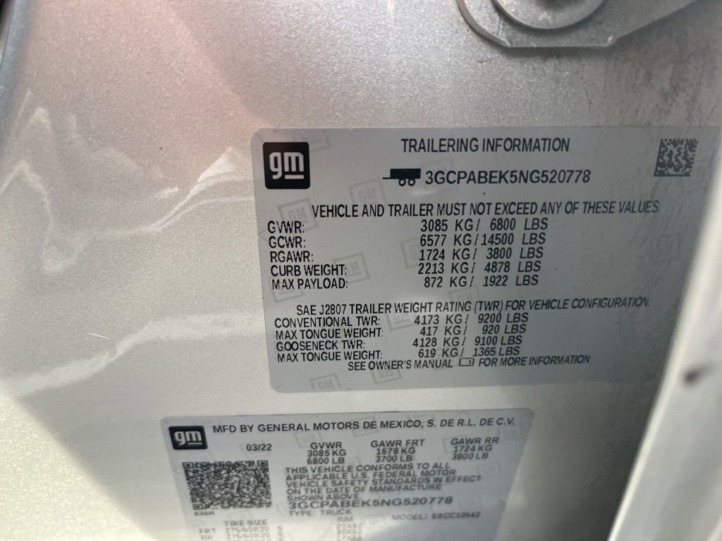 Used 2022 Chevrolet Silverado 1500 Custom RWD image 9
