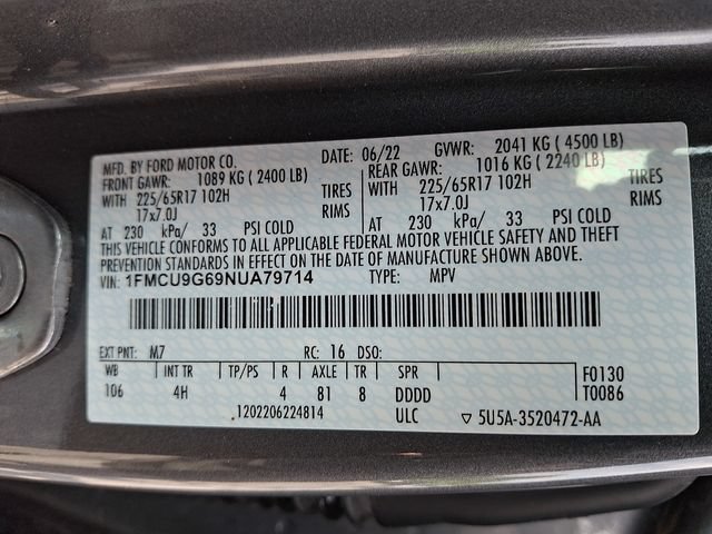 Used 2022 Ford Escape SE w/ Convenience Package AWD/4WD image 28