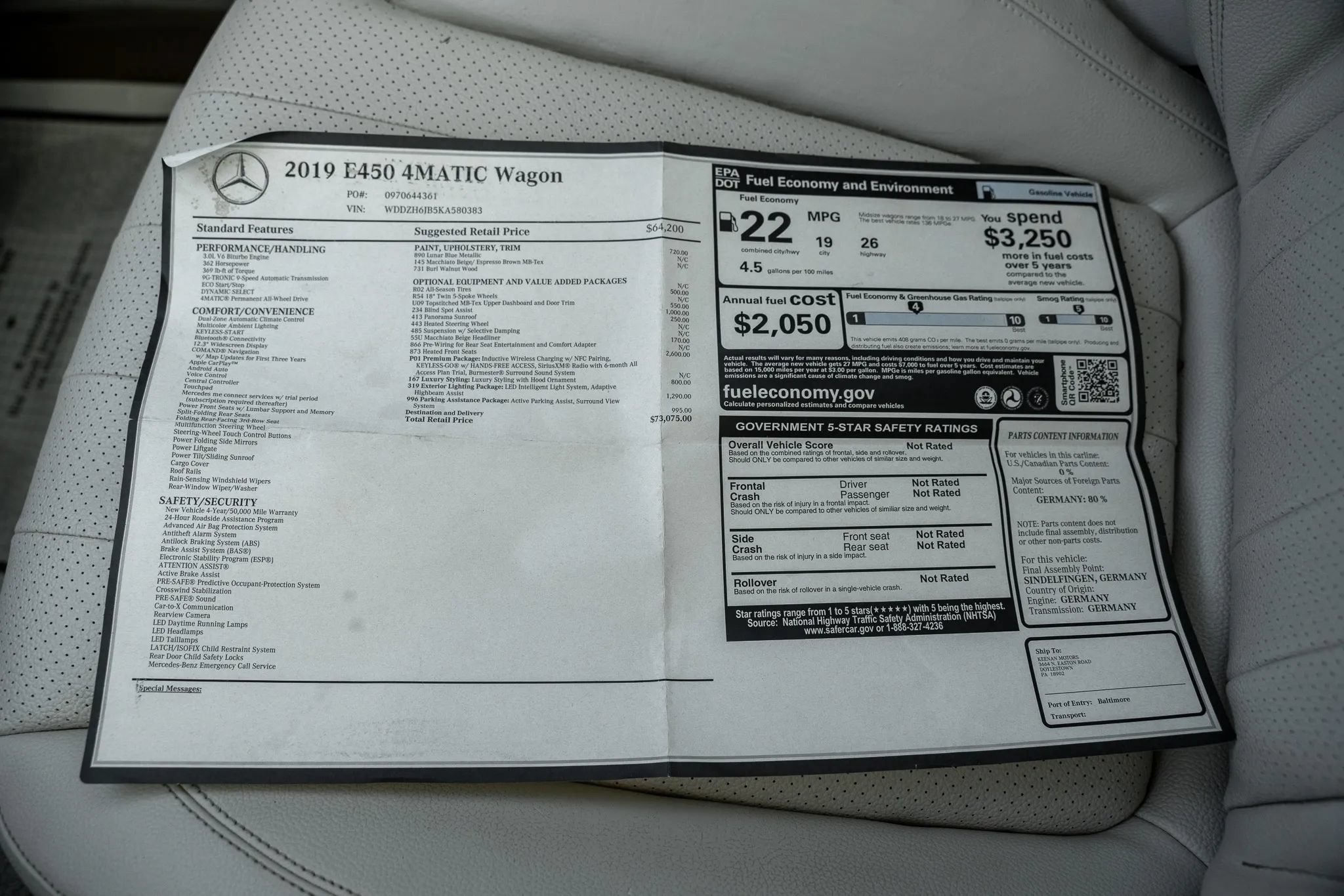 Used 2019 Mercedes-Benz E 450 4MATIC Wagon image 29