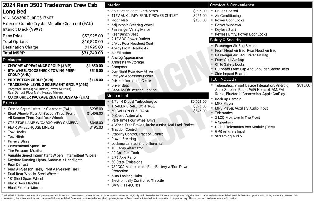 Used 2024 RAM 3500 Tradesman w/ Chrome Appearance Group AWD/4WD image 20