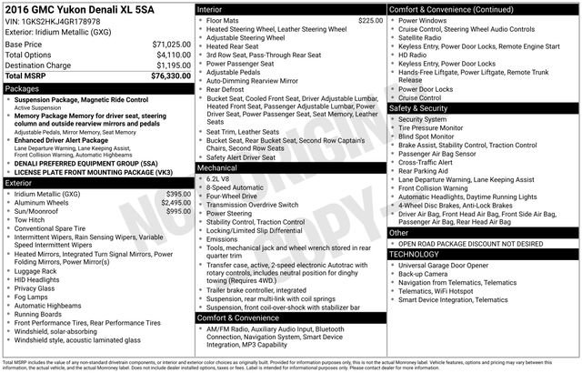 Used 2016 GMC Yukon XL Denali AWD/4WD image 38
