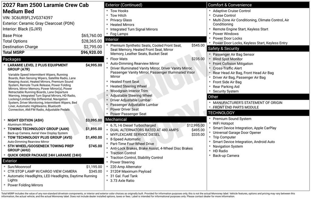 New 2027 RAM 2500 Laramie AWD/4WD image 5