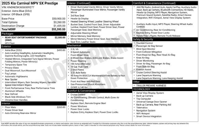 New 2025 Kia Carnival SX Prestige FWD image 11