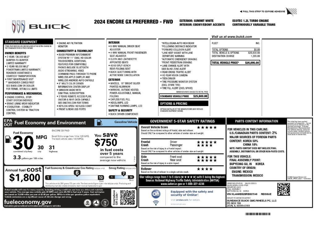 Used 2024 Buick Encore GX Preferred FWD image 2
