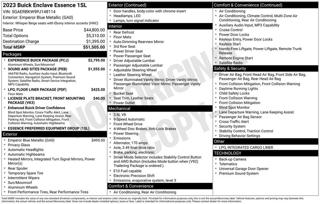 Used 2023 Buick Enclave Essence w/ Experience Buick Package image 2