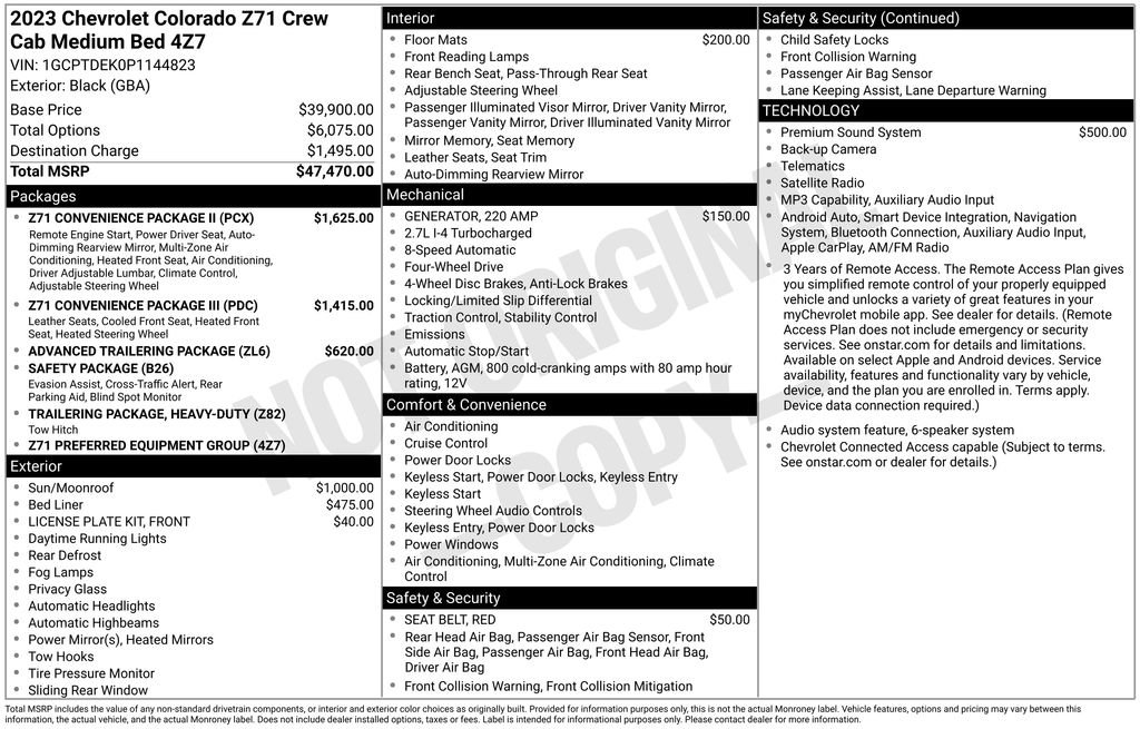 Certified 2023 Chevrolet Colorado Z71 w/ Z71 Convenience Package 2 AWD/4WD image 36