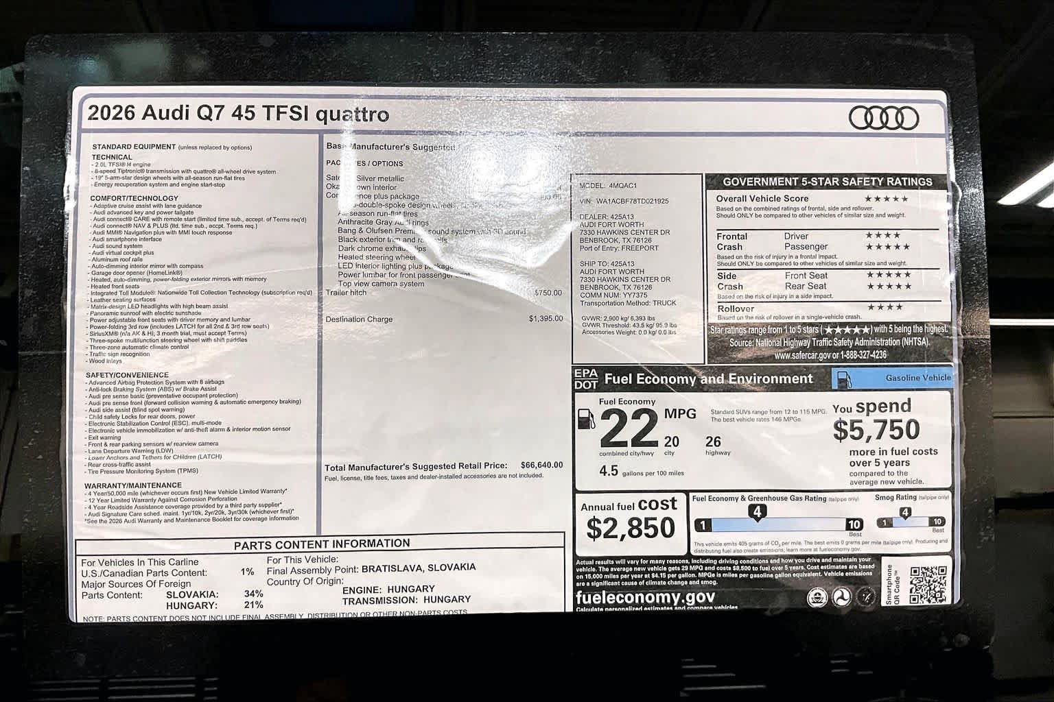 New 2026 Audi Q7 2.0T Premium AWD/4WD image 16