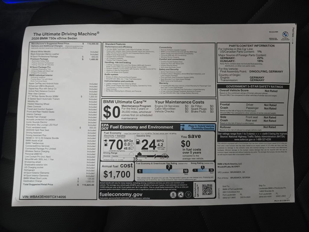 New 2026 BMW 750e xDrive w/ Premium Package image 26