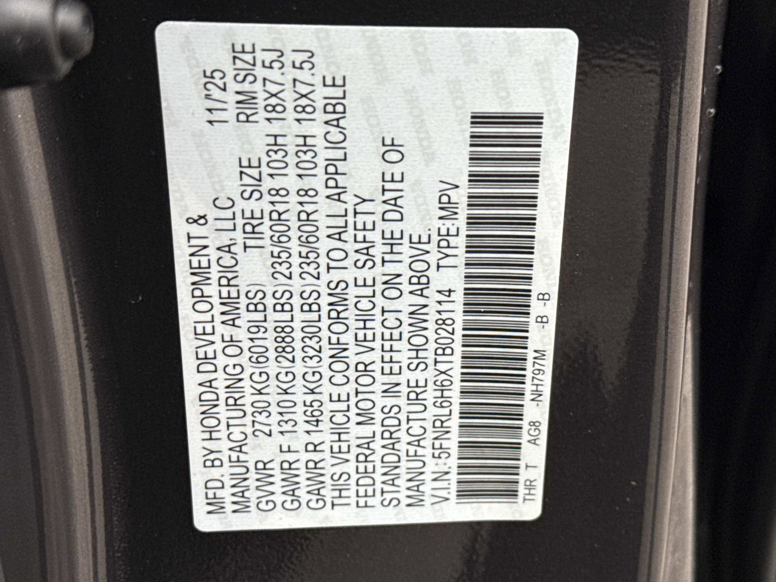 New 2026 Honda Odyssey EX-L image 26