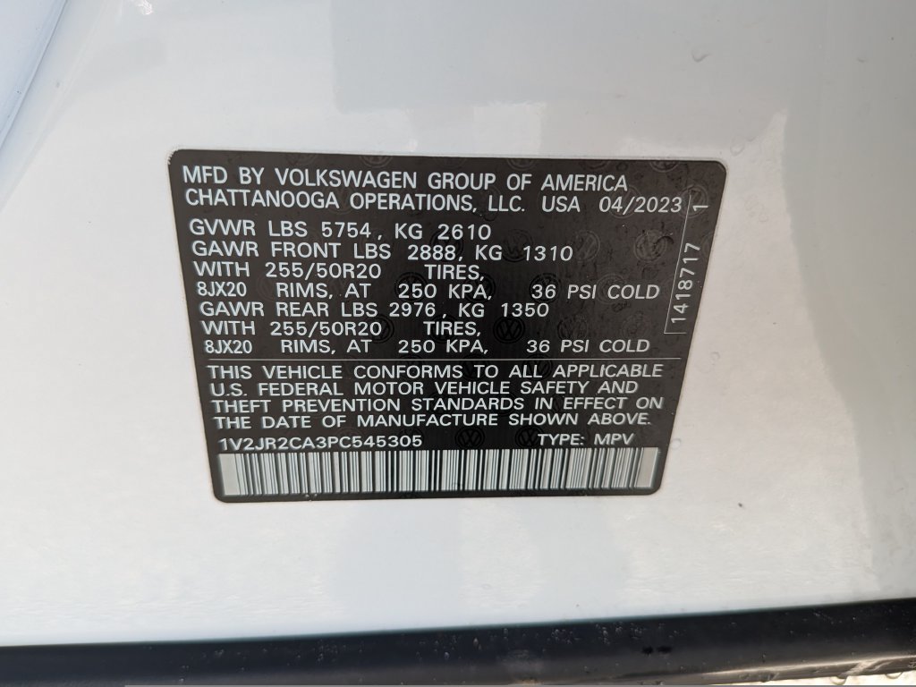 Certified 2023 Volkswagen Atlas SE w/ Panoramic Sunroof Package FWD image 36