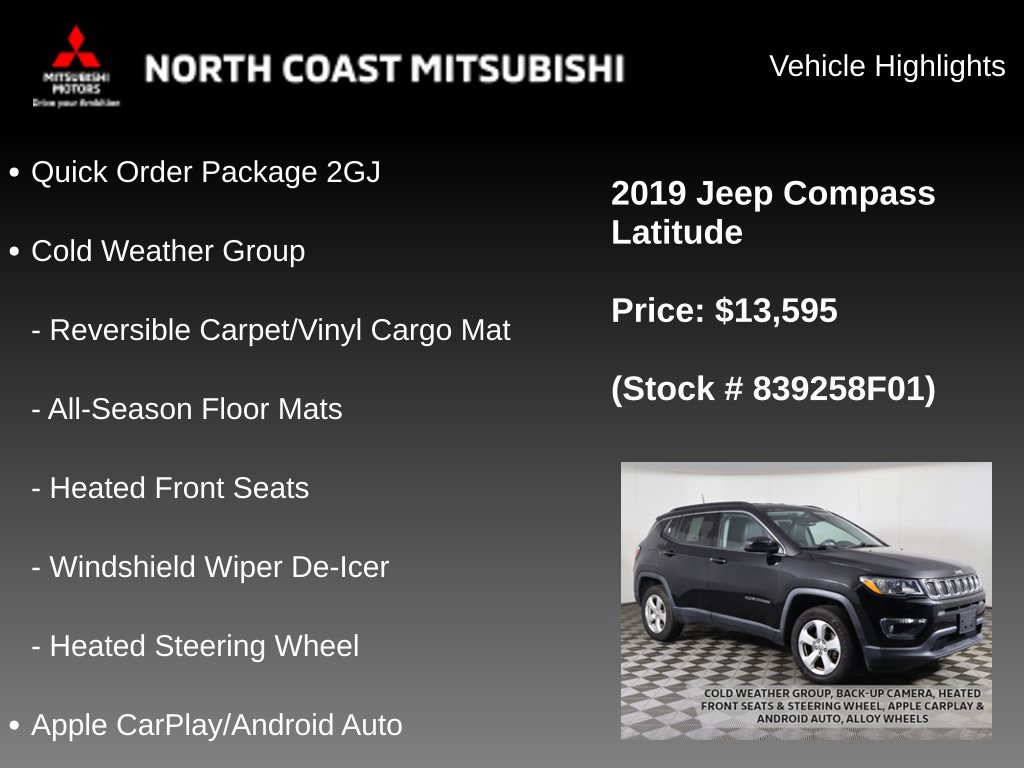 Used 2019 Jeep Compass Latitude w/ Cold Weather Group AWD/4WD image 2